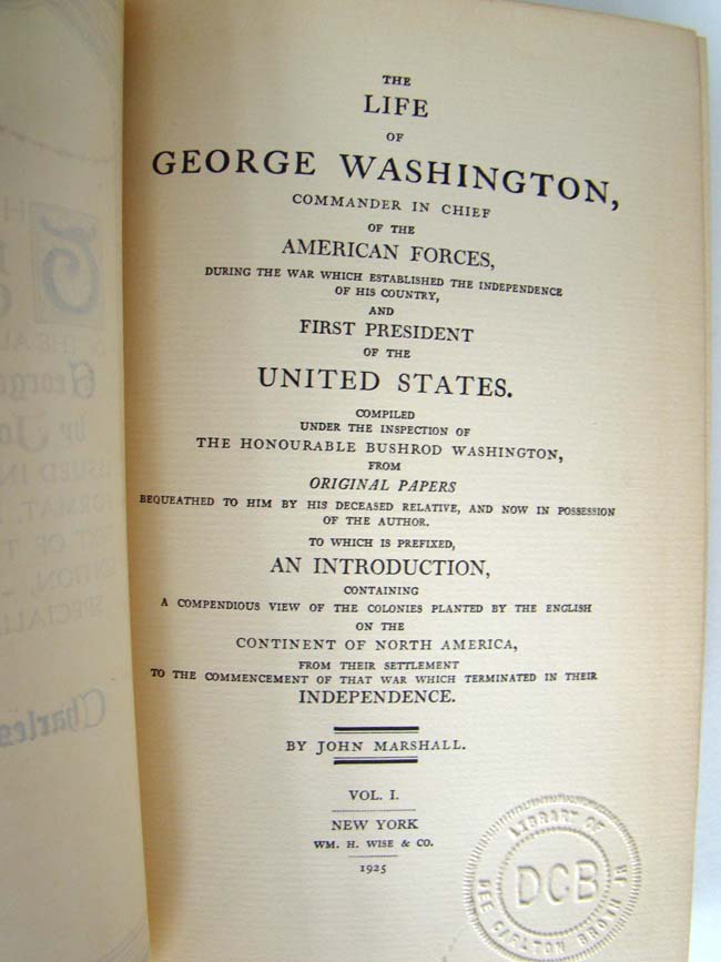 The Life of Washington by John Marshall, 5 vols., Fredericksburg Edition, published in 1925 — image 2